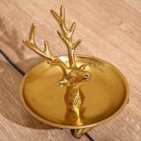 Блюдо для закусок "Олень" алюминий 20х14х19 см Блюдо для закусок "Олень" алюминий 20х14х19 см