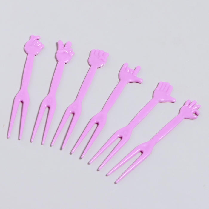 Шпажки &laquo;Рука&raquo;, набор 50 шт., цвет МИКС