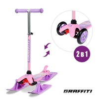 Самокат-снегокат 2 в 1 GRAFFITI «Зайка» Самокат-снегокат 2 в 1 GRAFFITI «Зайка»