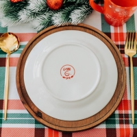 Новый год. Тарелка керамическая «Снеговик Снежок», 20 см Новый год. Тарелка керамическая «Снеговик Снежок», 20 см