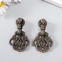 Ручка для шкатулки металл "Растительный орнамент" бронза 5,8х2,8 см Ручка для шкатулки металл "Растительный орнамент" бронза 5,8х2,8 см