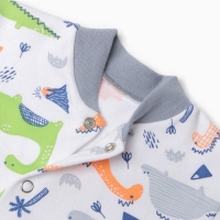 Комбинезон детский, цвет белый/динозавры, рост 80 см Комбинезон детский, цвет белый/динозавры, рост 80 см