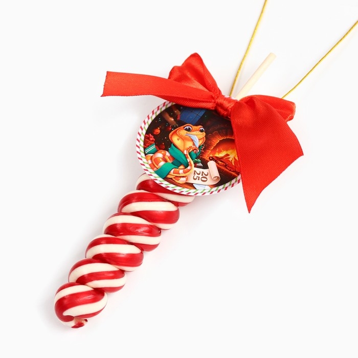 Новый год! Леденец, ёлочная игрушка в форме спирали «Змея 2025», со вкусом клубники, 30 г Новый год! Леденец, ёлочная игрушка в форме спирали «Змея 2025», со вкусом клубники, 30 г