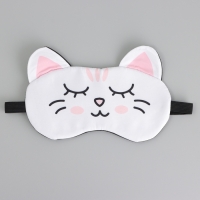 Маска для сна с ушками &laquo;Зефирка&raquo;, 19.3 х 12.5 см, цвет белый