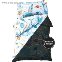 Постельное бельё Этель 1,5 сп «Ракеты», 143х215 см, 150х214 см, 50х70 см -1 шт, 100% хлопок, бязь Постельное бельё Этель 1,5 сп «Ракеты», 143х215 см, 150х214 см, 50х70 см -1 шт, 100% хлопок, бязь