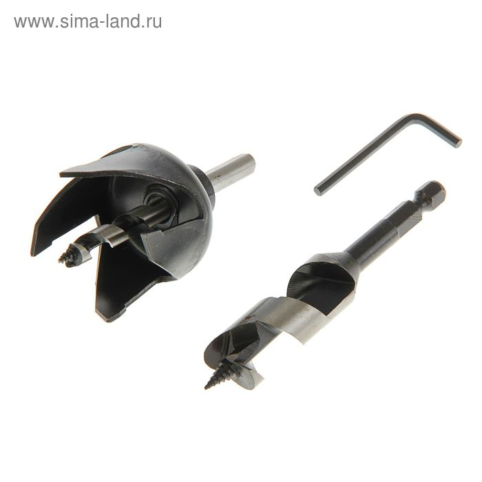 Набор для установки врезных замков ТУНДРА, сверло шнековое 22 мм, коронка 54 мм Набор для установки врезных замков ТУНДРА, сверло шнековое 22 мм, коронка 54 мм