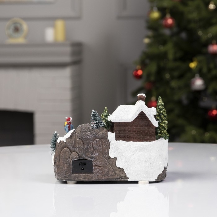 Светодиодная фигура &laquo;Новогодний город&raquo; 18 &times; 14 &times; 11 см, полистоун, батарейки ААх3 (не в комплекте), USB, свечение мульти