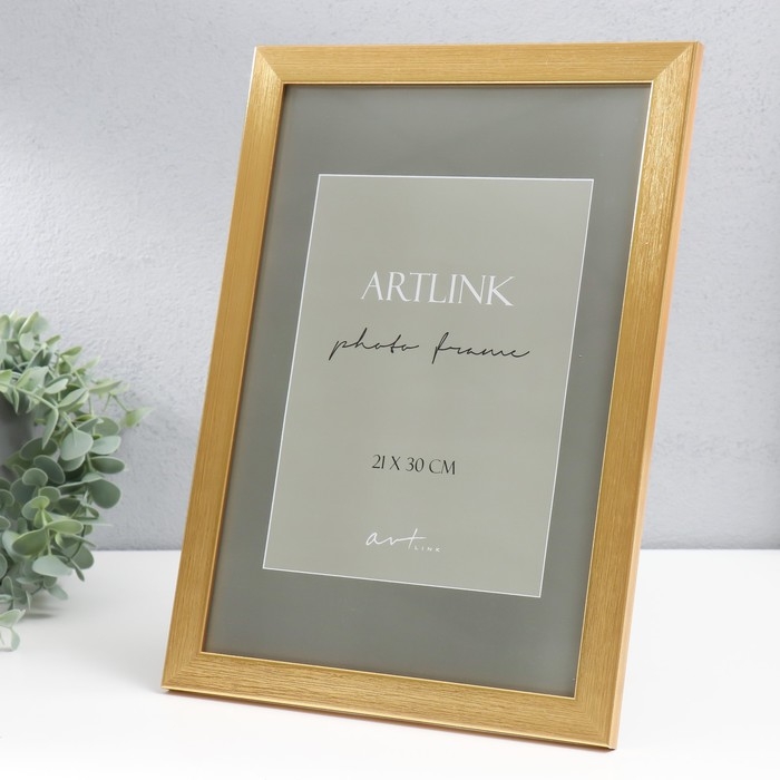 Фоторамка пластик "Zlata" 21x30 см, золотая