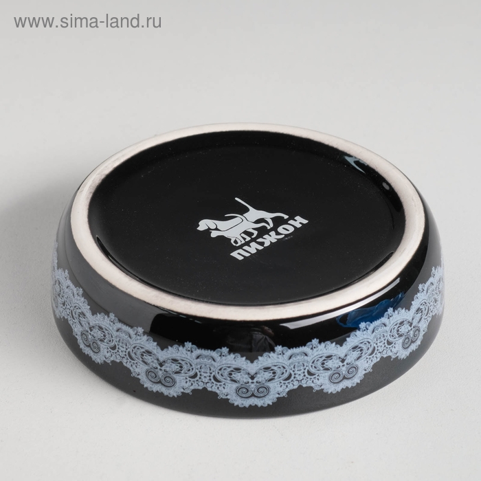 Миска керамическая с орнаментом 200 мл 12 х 3 см, бежево-черная Миска керамическая с орнаментом 200 мл 12 х 3 см, бежево-черная