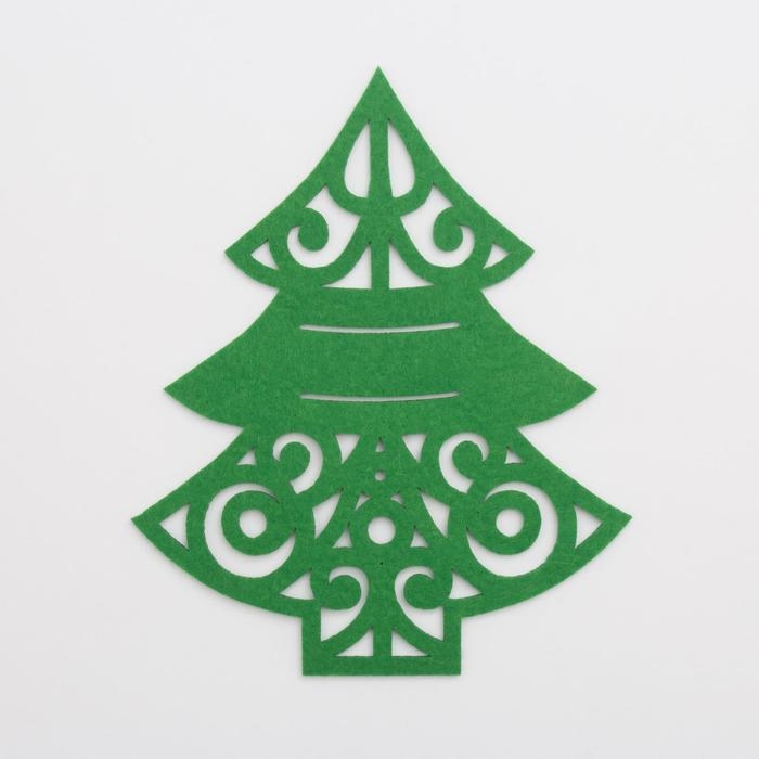 Новый год. Конверт для столовых предметов «Ёлочка» 17х22 см, 100% п/э, фетр Новый год. Конверт для столовых предметов «Ёлочка» 17х22 см, 100% п/э, фетр