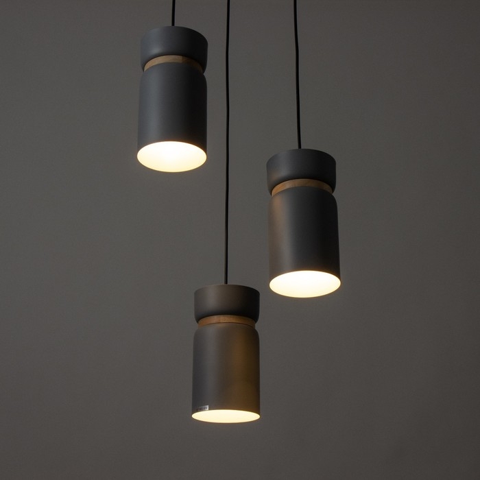 Светильник BayerLux "Тубус" 3хЕ27 40Вт серый 40х40х40-120см