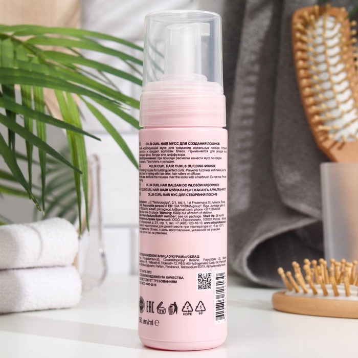 Мусс эластичной фиксации Ollin Professional для создания локонов, 150 мл