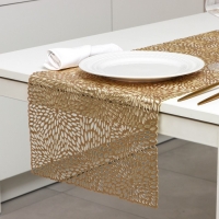 Дорожка на стол Доляна &laquo;Астры&raquo;, 90&times;35 см, цвет золото