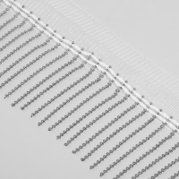 Тесьма декоративная &laquo;Бахрома&raquo;, металлизированная, 5 см, 4,5 &plusmn; 0,5 м, цвет белый