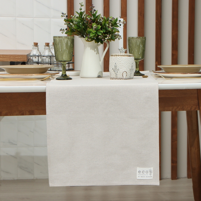 Дорожка на стол Доляна My magic kitchen, 40х149&plusmn;2 см, рогожка, хлопок 160 г/м2