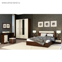 Кровать двуспальная 1600х2000, Венге/Сосна Лоредо Кровать двуспальная 1600х2000, Венге/Сосна Лоредо