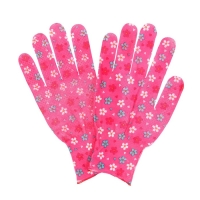 Перчатки нейлоновые, с ПВХ точками, размер 8, МИКС, «Цветы», Greengo Перчатки нейлоновые, с ПВХ точками, размер 8, МИКС, «Цветы», Greengo