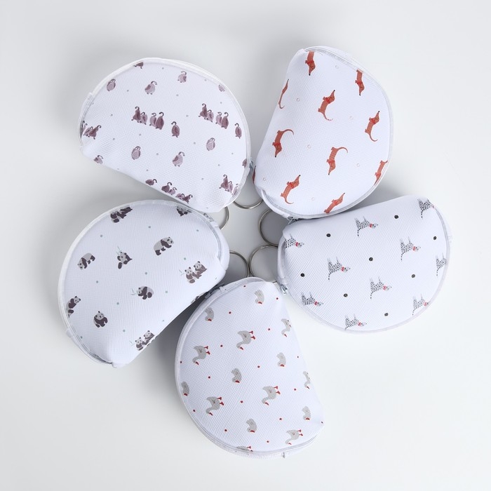 Монетница на молнии &laquo;Выбражулька&raquo;, цвет белый, МИКС