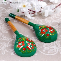 Ложка «Зеленушка», столовая, 19×6 см, хохлома, микс Ложка «Зеленушка», столовая, 19×6 см, хохлома, микс