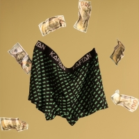 Трусы мужские боксеры KAFTAN  "Деньги", цвет черный  размер 56