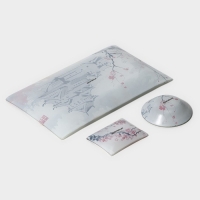 Набор для суши из стекла Доляна «Пагода», 3 предмета: соусники 8×2 см, 8×6 см, подставка 25×15×2 см Набор для суши из стекла Доляна «Пагода», 3 предмета: соусники 8×2 см, 8×6 см, подставка 25×15×2 см