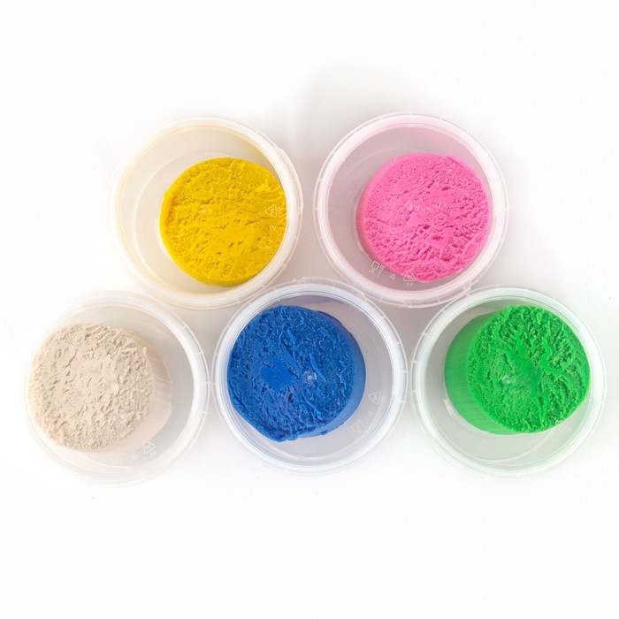 Тесто для лепки &laquo;Пластишка № 2&raquo;, 5 цветов по 80 г