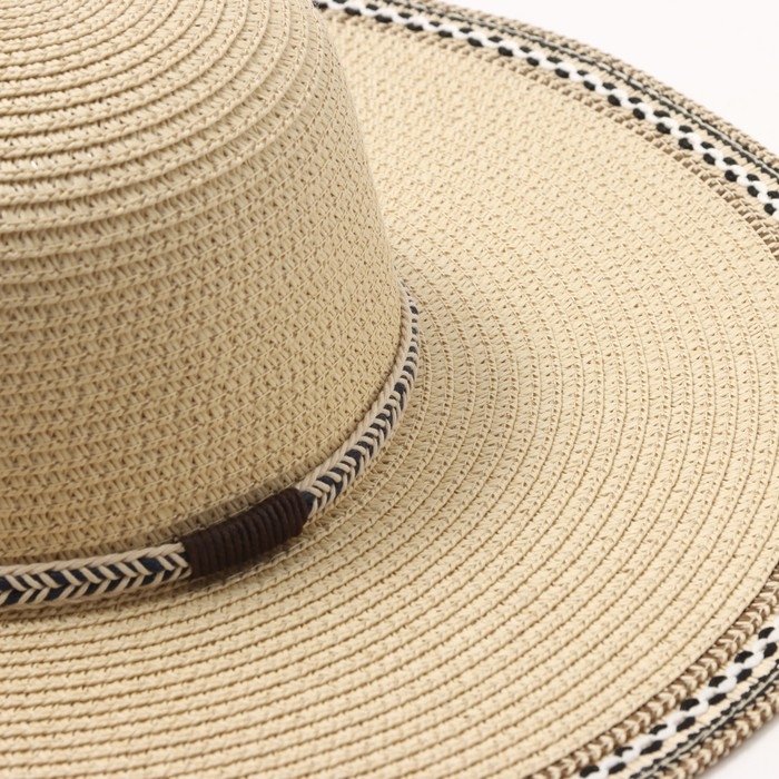 Шляпа женская MINAKU, цв. молочный, р-р 58 Шляпа женская MINAKU, цв. молочный, р-р 58