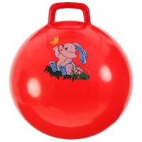 Мяч-прыгун с ручкой ZABIAKA, d=45 см, 350 г, цвета МИКС Мяч-прыгун с ручкой ZABIAKA, d=45 см, 350 г, цвета МИКС