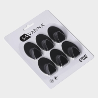 Крючки самоклеющиеся SAVANNA Black Loft, 6 шт, металл, 1,9×5,3×3,5 см, цвет чёрный Крючки самоклеющиеся SAVANNA Black Loft, 6 шт, металл, 1,9×5,3×3,5 см, цвет чёрный
