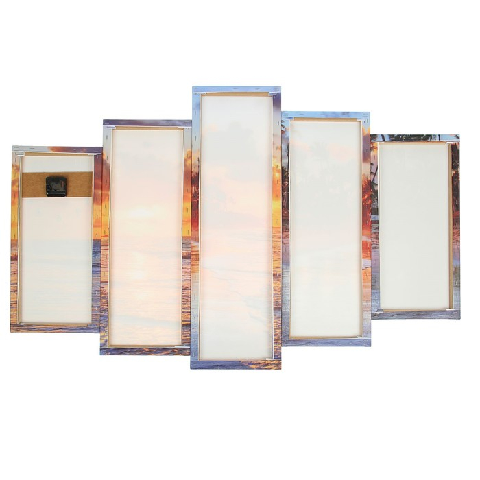 Часы-картина настенные, модульные Часы-картина настенные, модульные "Закат на пляже", бесшумные, 80 х 140 см