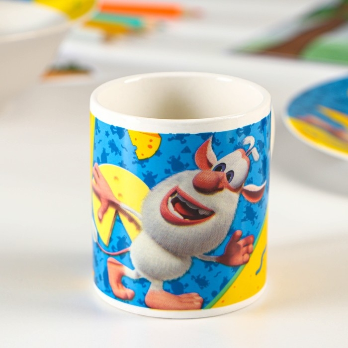 Набор детской посуды &laquo;Буба&raquo;: 3 предмета: кружка 240 мл, салатник d=18 см, тарелка d=19 см