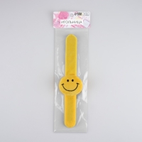 Игольница на браслете &laquo;Смайл&raquo;, 23 &times; 6,5 см, цвет жёлтый