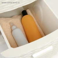 Комод узкий 3-х секционный «Ротанг», цвет белый Комод узкий 3-х секционный «Ротанг», цвет белый