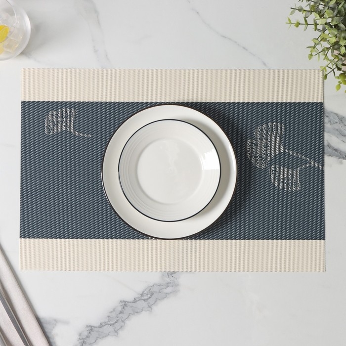 Салфетки сервировочные на стол Доляна «Лилли», 4 шт, 45×30 см, цвет синий Салфетки сервировочные на стол Доляна «Лилли», 4 шт, 45×30 см, цвет синий