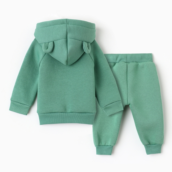 Костюм: толстовка и брюки Крошка, Я BASIC LINE, рост 80-86 см, зелёный