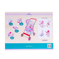 Коляска для кукол летняя, с крышей, металлический каркас