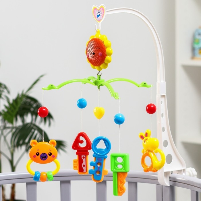 Мобиль музыкальный на кроватку &laquo;Яркое настроение. Ключики&raquo;, заводной
