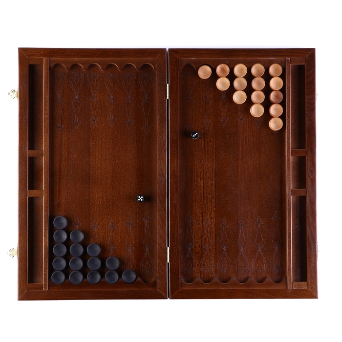 Нарды деревянные большие, резные, настольная игра Нарды деревянные большие, резные, настольная игра "Москва", бук, патина, 50 x 59 см