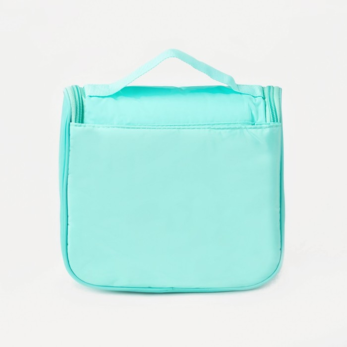 Косметичка-несессер, отдел на молнии, с ручкой, с крючком, цвет мятный