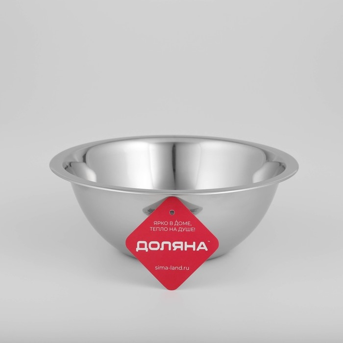 Миска глубокая из нержавеющей стали Доляна &laquo;Индия&raquo;, 1,3 л, d=22 см