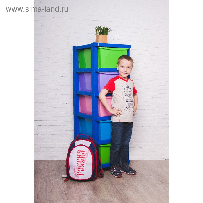 Комод детский №17, 5 секций, цвет синий