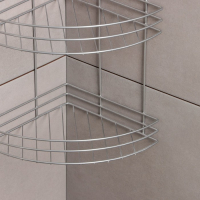 Полка угловая 3-х ярусная, 20&times;20&times;49 см, цвет хром