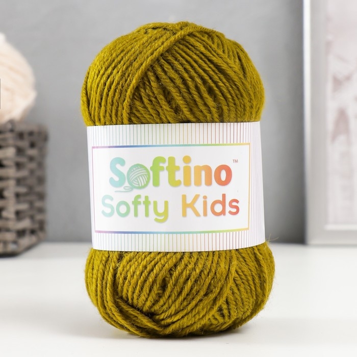 Пряжа 100% акрил "Softy Kids" 90м &plusmn;5м 50 гр цвет 58 умбра