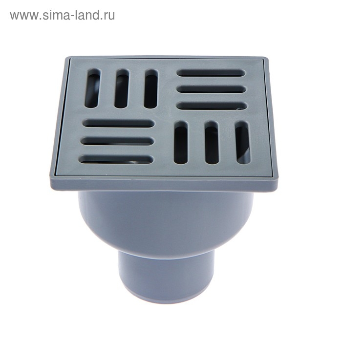 Трап "АНИ Пласт" TA5204, d=50 мм, вертикальный, решетка пластиковая, 100х100 мм