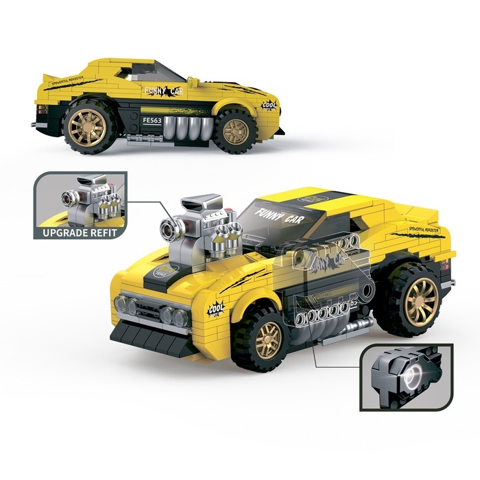 Конструктор Гонка «Шершень», инерционный механизм, 354 детали Конструктор Гонка «Шершень», инерционный механизм, 354 детали