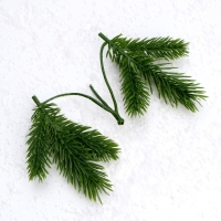 Декор «Веточка ели», набор 10 шт., размер 1 шт. — 13 × 9 × 3 см Декор «Веточка ели», набор 10 шт., размер 1 шт. — 13 × 9 × 3 см