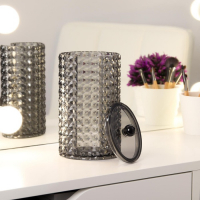 Органайзер для хранения ватных дисков &laquo;Black Secret&raquo;, с крышкой, 18 &times; 10 &times; 7,5 см, цвет чёрный