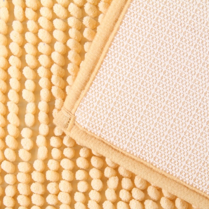 Набор ковриков для ванной и туалета Доляна «Букли», 2 шт, 40×50, 50×80 см цвет бежевый Набор ковриков для ванной и туалета Доляна «Букли», 2 шт, 40×50, 50×80 см цвет бежевый