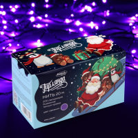 Гирлянда &laquo;Нить&raquo; 20 м, IP20, тёмная нить, 200 LED, свечение фиолетовое, 8 режимов, 220 В