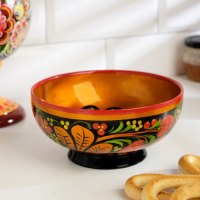 Салатник, средний, 14×7,5 см, хохлома Салатник, средний, 14×7,5 см, хохлома